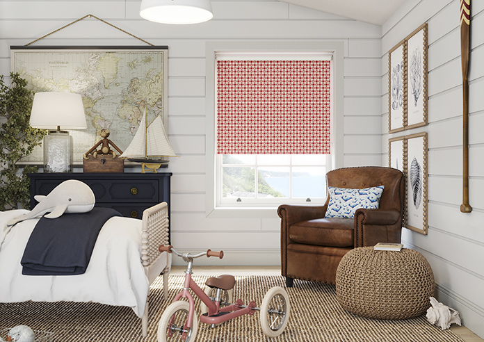 Whaley Great, Gingham Star Regatta - Twist&Fit Roller Blind - Image 3